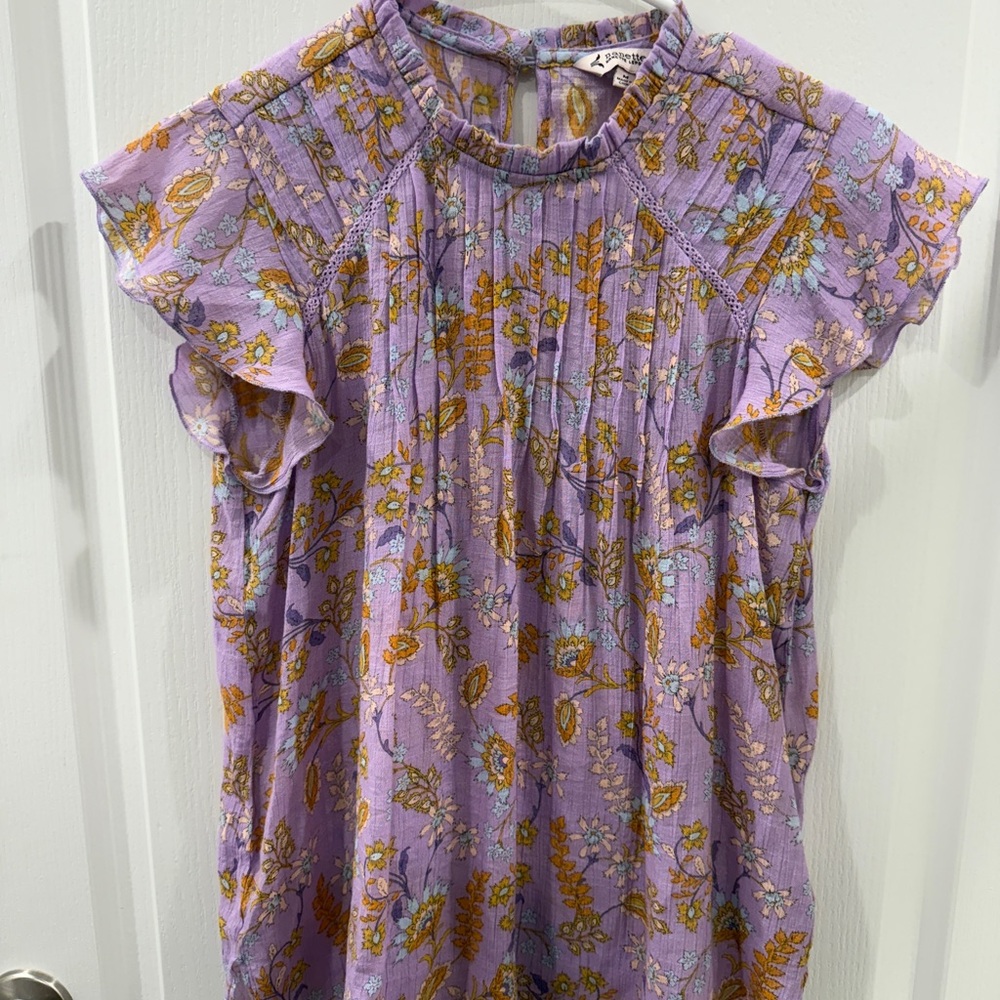 Nanette Lepore Lavender Floral Blouse